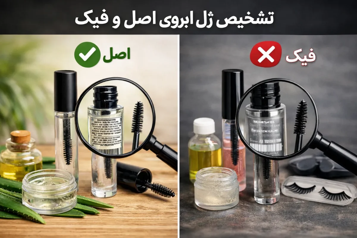 تشخیص ژل ابروی فیک و اصل